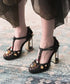 Embellished T-Strap Heels